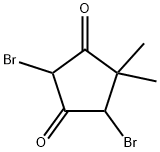 2,5-dibromo-4,4-dimethylcyclopentane-1,3-dione Structure