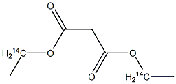 14C-丙二酸二乙酯 结构式