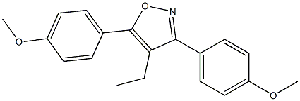 4-ethyl-3,5-bis(4-methoxyphenyl)-1,2-oxazole Struktur