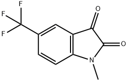 1-METHYL-5-(TRIFLUOROMETHYL)INDOLINE-2,3-DIONE 化学構造式