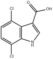 4,7-dichloro-1H-indole-3-carboxylic acid 结构式