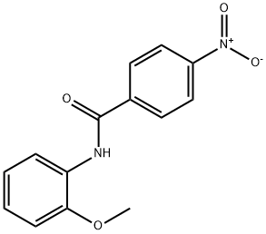 N-(2-メトキシフェニル)-4-ニトロベンズアミド 化学構造式