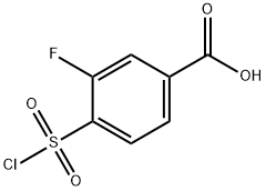 4-(chlorosulfonyl)-3-fluorobenzoic acid, 244606-33-5, 结构式