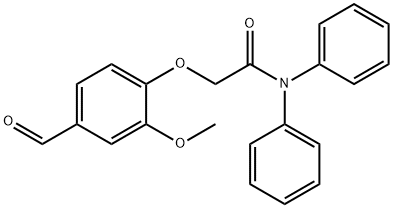 2-(4-甲酰基-2-甲氧基苯氧基)-N,N-二苯基乙酰胺 结构式