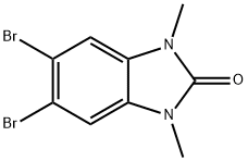 5,6-Dibromo-1,3-dimethyl-1,3-dihydro-benzoimidazol-2-one 化学構造式