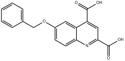6-(benzyloxy)quinoline-2,4-dicarboxylic acid Struktur