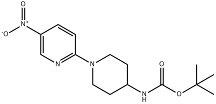 tert-Butyl 1-(5-nitropyridine-2-yl)piperidine-4-ylcarbamate Structure