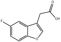 2-(5-fluorobenzofuran-3-yl)acetic acid Struktur