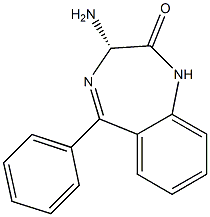 2H-1,4-Benzodiazepin-2-one, 3-amino-1,3-dihydro-5-phenyl-, (3S)- 化学構造式
