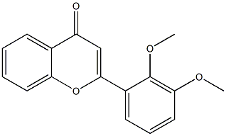 4H-1-Benzopyran-4-one, 2-(2,3-dimethoxyphenyl)- 化学構造式