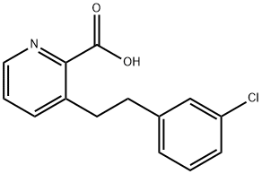 2-Pyridinecarboxylic acid, 3-[2-(3-chlorophenyl)ethyl]- 化学構造式