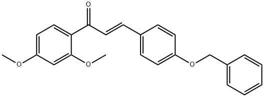 (2E)-3-[4-(benzyloxy)phenyl]-1-(2,4-dimethoxyphenyl)prop-2-en-1-one Struktur
