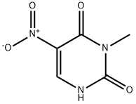 2,4(1H,3H)-Pyrimidinedione,3-methyl-5-nitro- Struktur