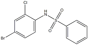 N-(4-Bromo-2-chlorophenyl)benzenesulfonamide, 97% Structure