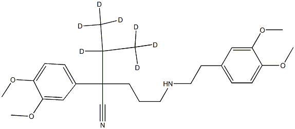 263175-44-6 2-(3,4-dimethoxyphenyl)-5-[2-(3,4-dimethoxyphenyl)ethylamino]-2-(1,1,1,2,3,3,3-heptadeuteriopropan-2-yl)pentanenitrile