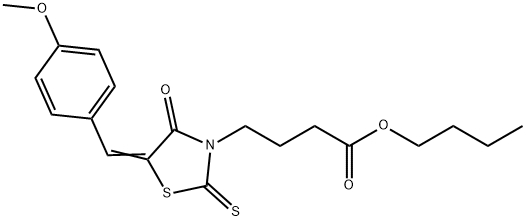 butyl (Z)-4-(5-(4-methoxybenzylidene)-4-oxo-2-thioxothiazolidin-3-yl)butanoate Structure