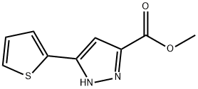 METHYL 3-(THIOPHEN-2-YL)-1H-PYRAZOLE-5-CARBOXYLATE, 265125-12-0, 结构式