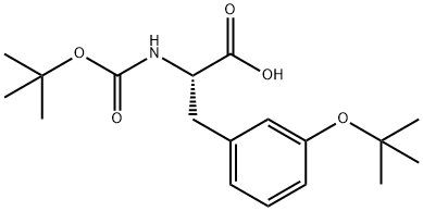 N-BOC-L-3-叔丁氧基苯丙氨酸, 265321-20-8, 结构式