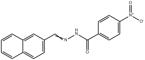 N'-(2-naphthylmethylene)-4-nitrobenzohydrazide Structure