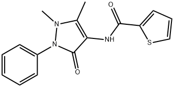 2-Thiophenecarboxamide,N-(2,3-dihydro-1,5-dimethyl-3-oxo-2-phenyl-1H-pyrazol-4-yl)- Structure