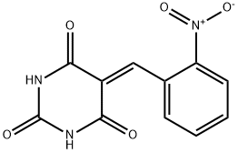 2,4,6(1H,3H,5H)-Pyrimidinetrione,5-[(2-nitrophenyl)methylene]- Structure