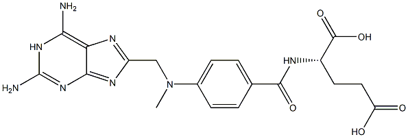 L-Glutamic acid,N-[4-[[(2,6-diamino-1H-purin-8-yl)methyl]methylamino]benzoyl]- (9CI) Struktur