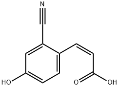 (Z)-3-(2-CYANO-4-HYDROXYPHENYL)ACRYLIC ACID Structure