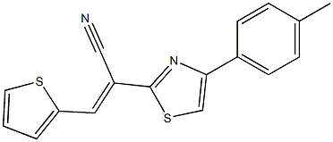 (E)-3-(thiophen-2-yl)-2-(4-(p-tolyl)thiazol-2-yl)acrylonitrile Structure