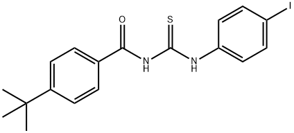 4-tert-butyl-N-{[(4-iodophenyl)amino]carbonothioyl}benzamide Structure