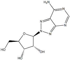 2H-1,2,3-Triazolo[4,5-d]pyrimidin-7-amine,2-b-D-ribofuranosyl- 结构式