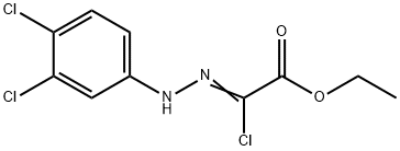 ethyl (2Z)-2-chloro-2-[2-(3,4-dichlorophenyl)hydrazin-1-ylidene]acetate, 28317-50-2, 结构式