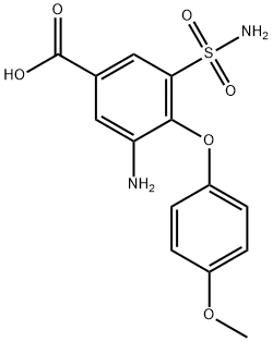 3-amino-4-(4-methoxyphenoxy)-5-sulfamoylbenzoic acid Structure