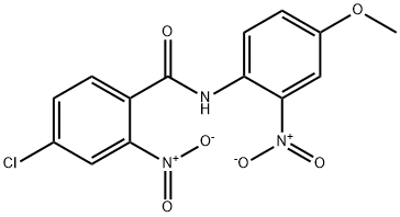 4-chloro-N-(4-methoxy-2-nitrophenyl)-2-nitrobenzamide Structure