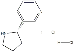 (S)-3-(吡咯烷-2-基)吡啶二盐酸盐 结构式
