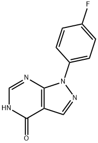 1-(4-fluorophenyl)-1,5-dihydro-4H-pyrazolo[3,4-d]pyrimidin-4-one Structure