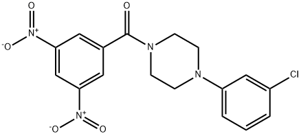 (4-(3-chlorophenyl)piperazin-1-yl)(3,5-dinitrophenyl)methanone Structure