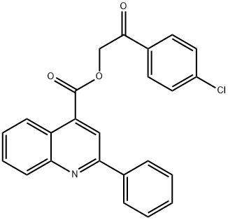 2-(4-chlorophenyl)-2-oxoethyl 2-phenylquinoline-4-carboxylate Structure