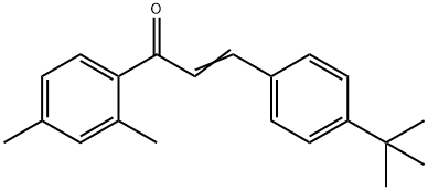 (2E)-3-(4-tert-butylphenyl)-1-(2,4-dimethylphenyl)prop-2-en-1-one Struktur