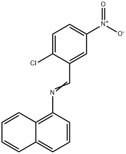 N-(2-chloro-5-nitrobenzylidene)-1-naphthalenamine Structure