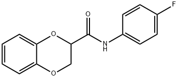 N-(4-fluorophenyl)-2,3-dihydrobenzo[b][1,4]dioxine-2-carboxamide Struktur