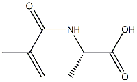 L-Alanine,N-(2-methyl-1-oxo-2-propen-1-yl)- 化学構造式