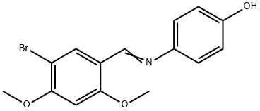 4-[(5-bromo-2,4-dimethoxybenzylidene)amino]phenol Structure