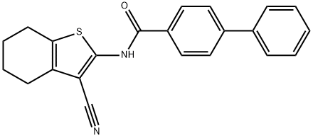 N-(3-cyano-4,5,6,7-tetrahydrobenzo[b]thiophen-2-yl)-[1,1-biphenyl]-4-carboxamide Structure