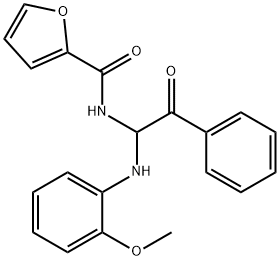 N-[1-(2-methoxyanilino)-2-oxo-2-phenylethyl]furan-2-carboxamide 结构式