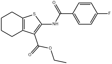 ethyl 2-(4-fluorobenzamido)-4,5,6,7-tetrahydrobenzo[b]thiophene-3-carboxylate Structure