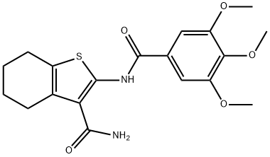 2-(3,4,5-trimethoxybenzamido)-4,5,6,7-tetrahydrobenzo[b]thiophene-3-carboxamide Structure