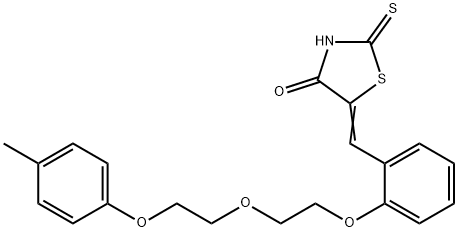 (5Z)-5-(2-{2-[2-(4-methylphenoxy)ethoxy]ethoxy}benzylidene)-2-thioxo-1,3-thiazolidin-4-one Structure