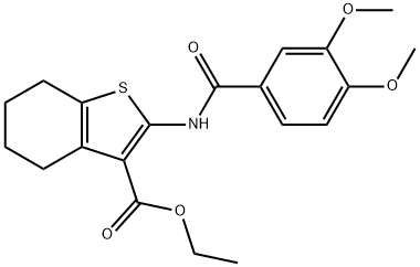 ethyl 2-(3,4-dimethoxybenzamido)-4,5,6,7-tetrahydrobenzo[b]thiophene-3-carboxylate,299955-47-8,结构式