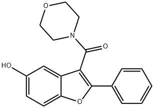 (5-hydroxy-2-phenylbenzofuran-3-yl)(morpholino)methanone Structure