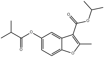 isopropyl 5-(isobutyryloxy)-2-methylbenzofuran-3-carboxylate Structure